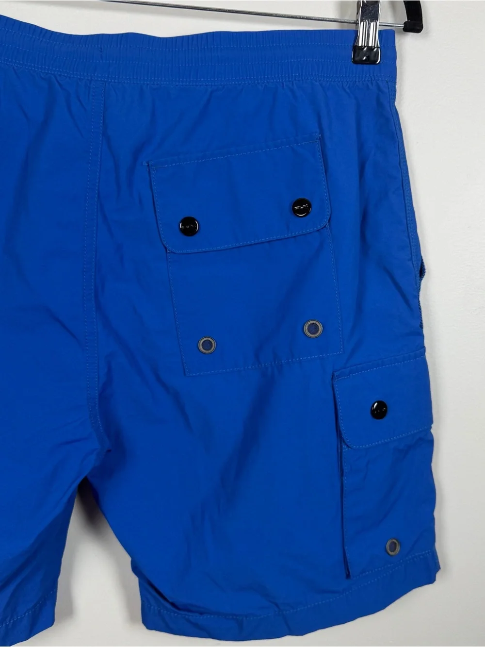 Ralph Lauren RLX Royal Blue Performance Nylon Cotton Cargo Shorts Mens Medium